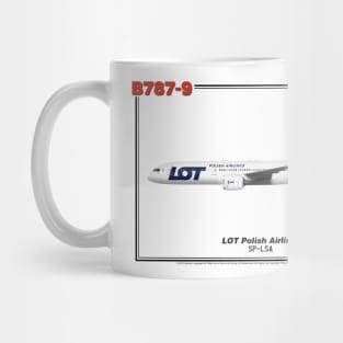 Boeing B787-9 - LOT Polish Airlines (Art Print) Mug